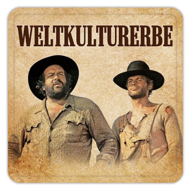 Bud Spencer & Terence Hill Tin coasters Weltkulturerbe 10 x 10 cm