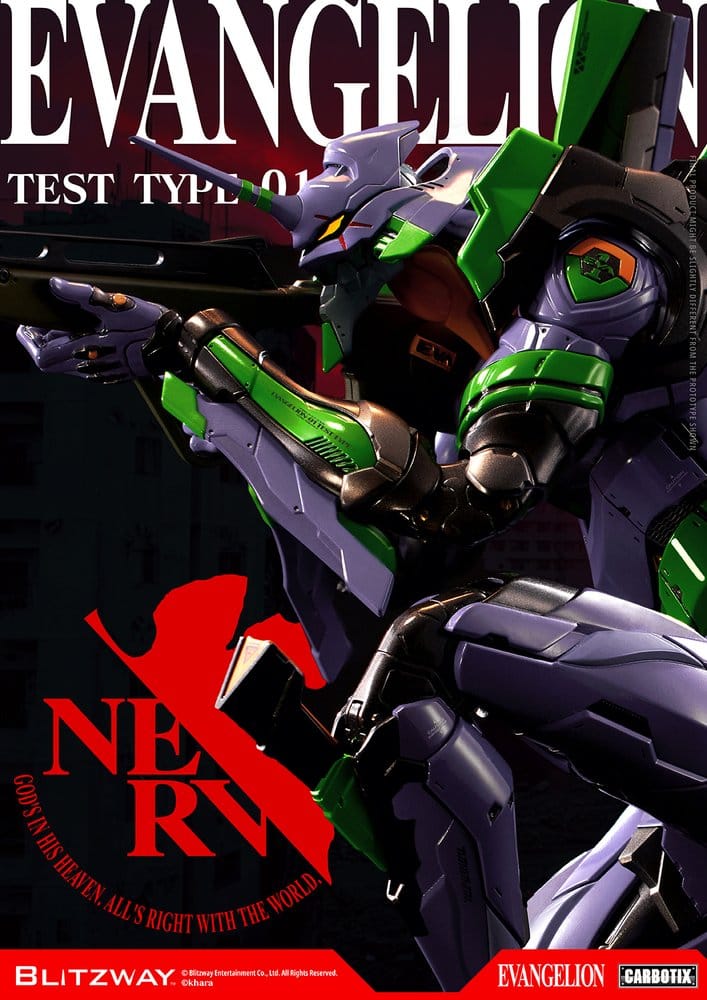 Evangelion Carbotix Action Figure Evangelion Unit-01 Test Type (Standard Ver.) 33 cm