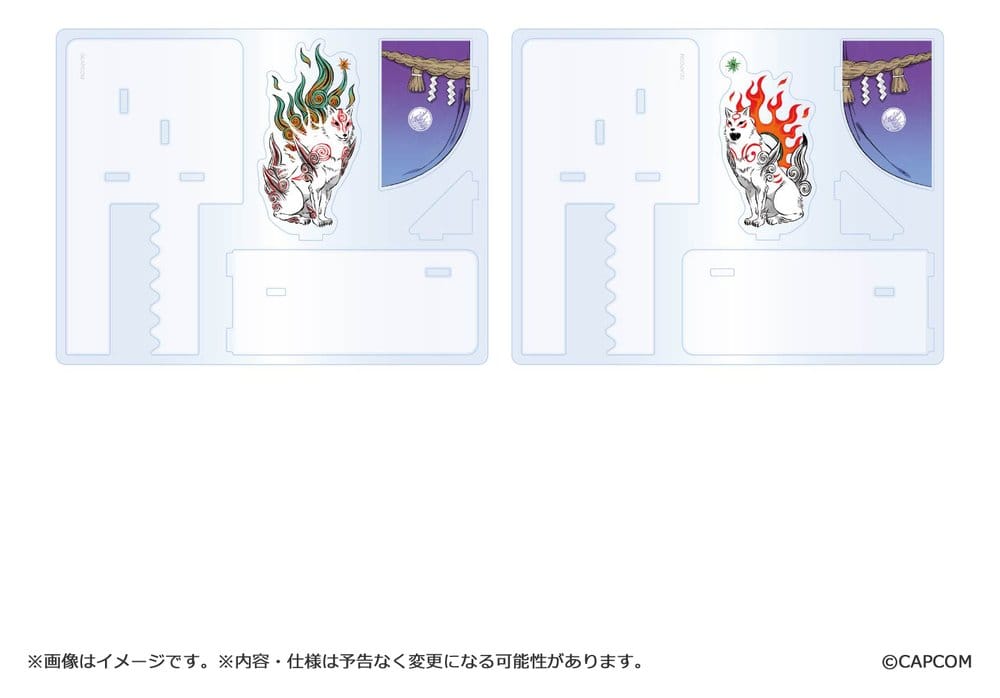 Okami 20th Anniversary Reprint Art Project Acrylic Bookends 14 cm
