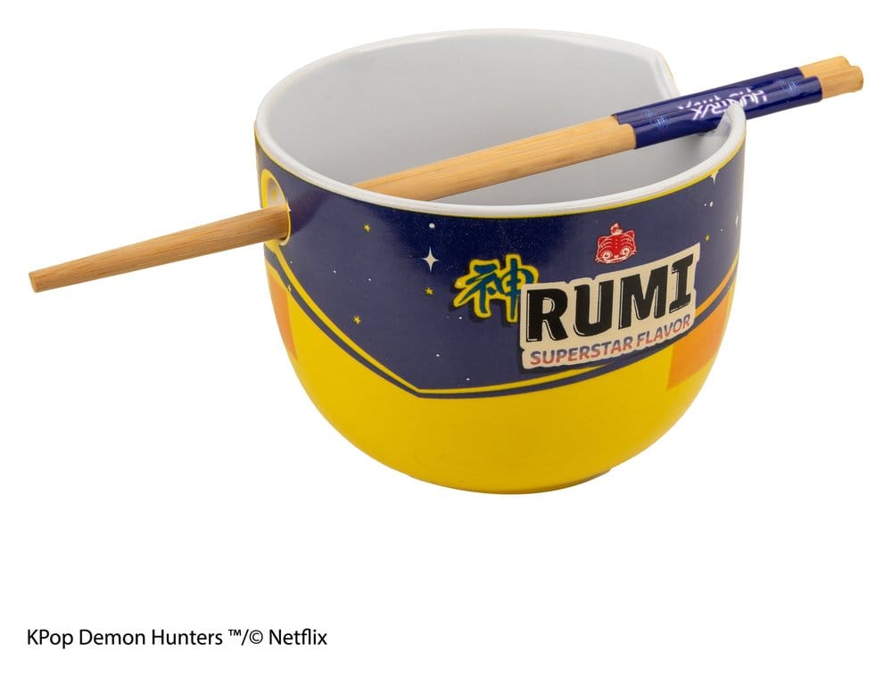KPop Demon Hunters Ramen Bowl with Chopsticks Rumi Superstar Flavor
