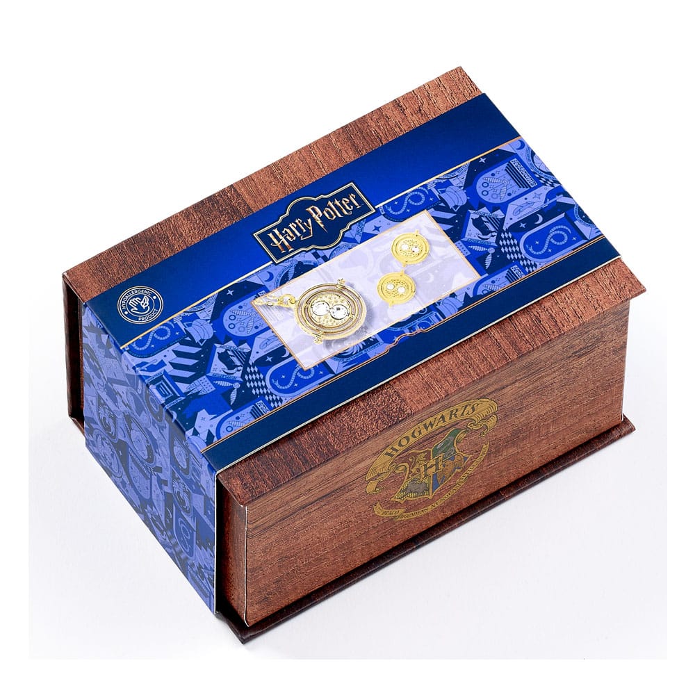 Harry Potter: Hermoine Potions Time Turner Necklace and Earrings Gift Set (Golden Tone)