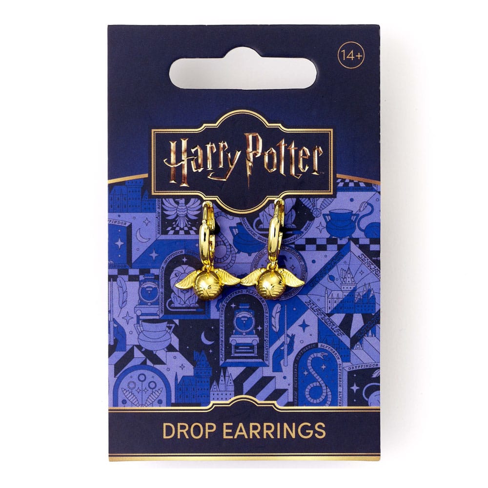 Harry Potter Earrings Golden Snitch (Golden Tone)