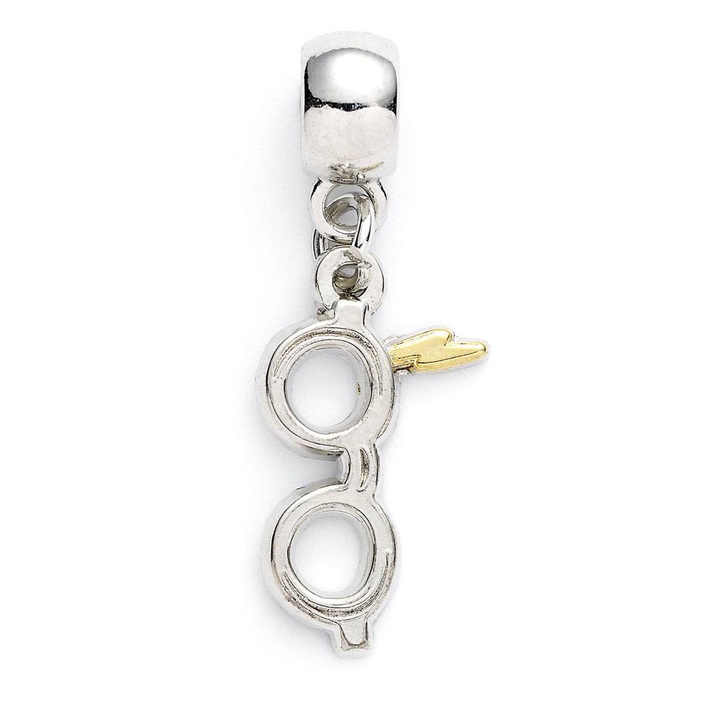 Harry Potter Charm Lightning Bolt with Glasses (silver plated)