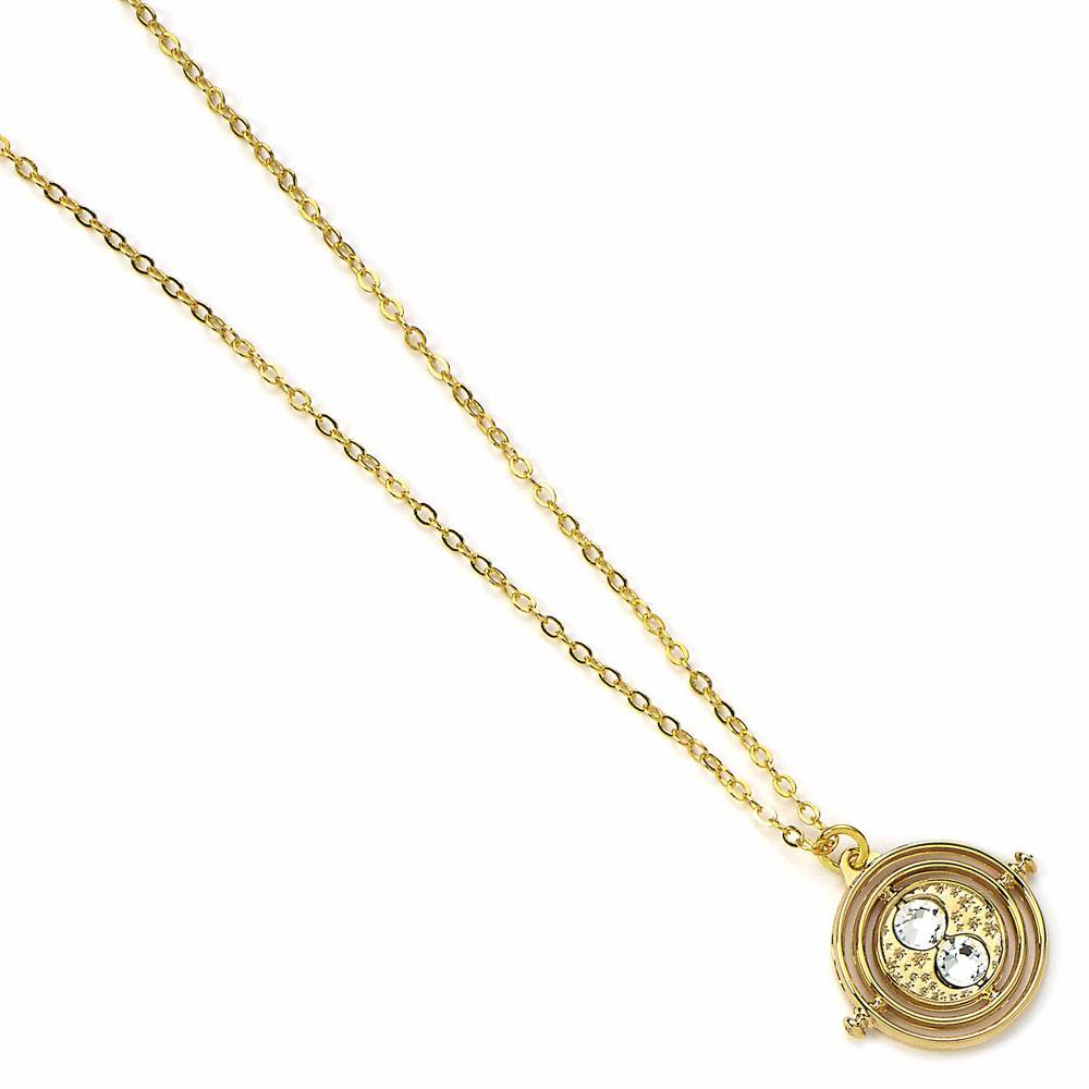 Harry Potter Pendant &amp; Necklace Fixed Time Turner (gold plated)