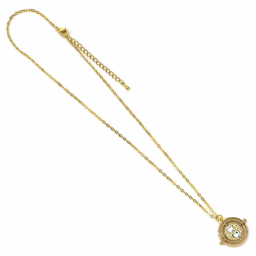 Harry Potter Pendant &amp; Necklace Fixed Time Turner (gold plated)