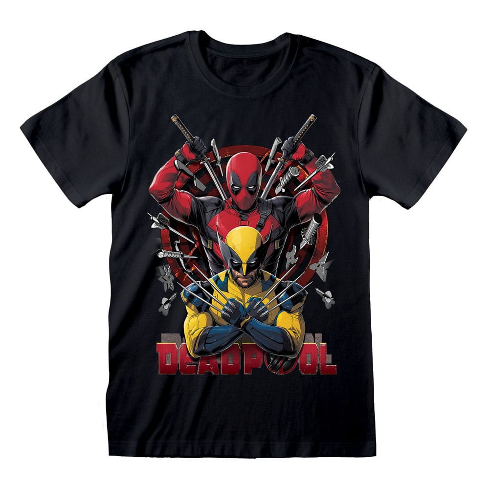 Deadpool T-Shirt Deadpool & Wolverine Weapons Size S