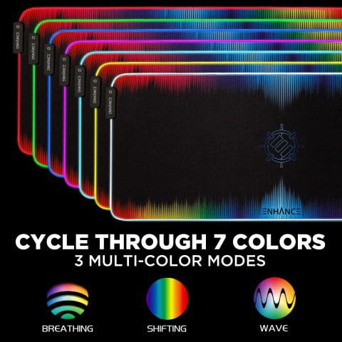 Enhance LED Mouse Mat Multicolor