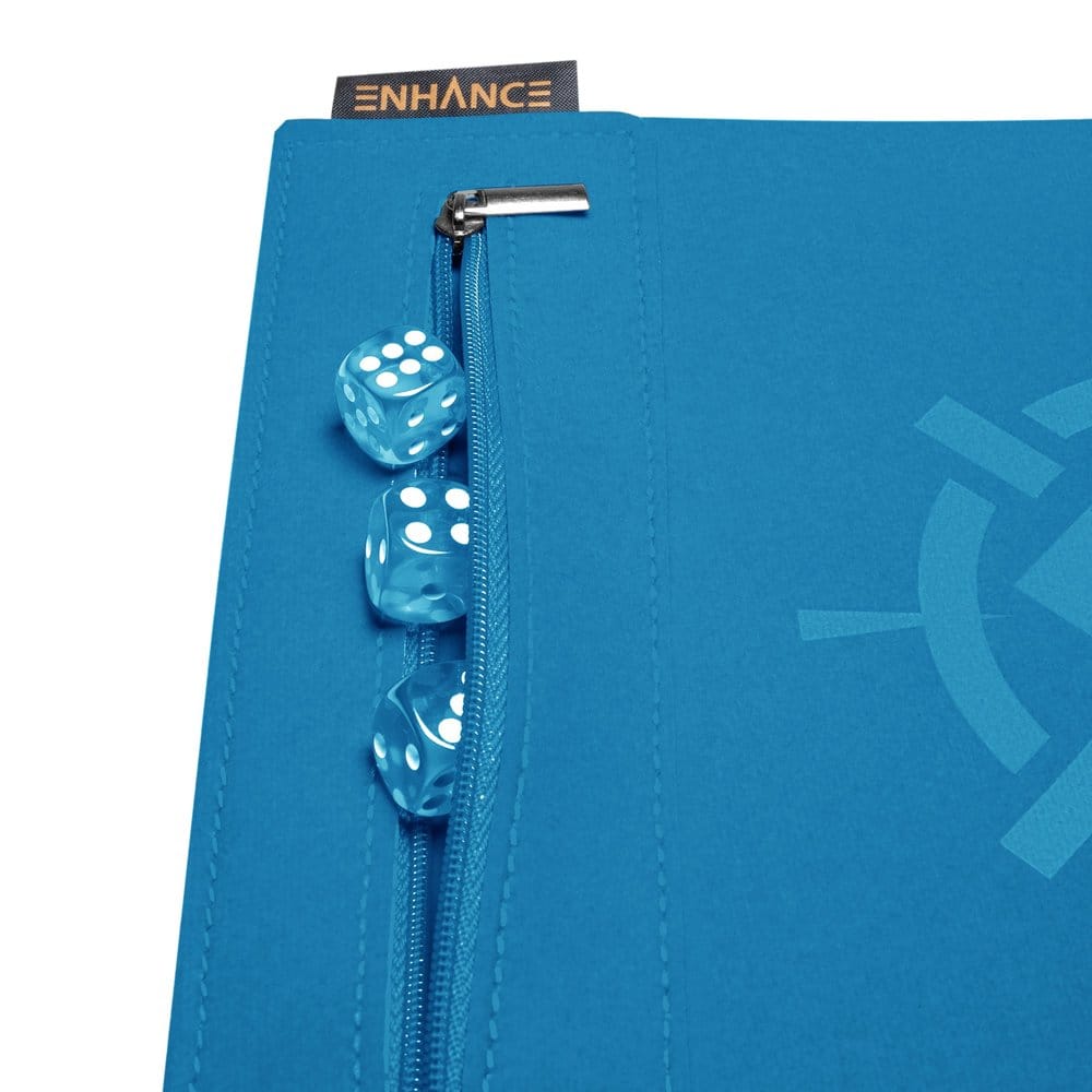 Enhance Tabletop Accessories Roll on a Scroll Dice and Rolling Mat Blue