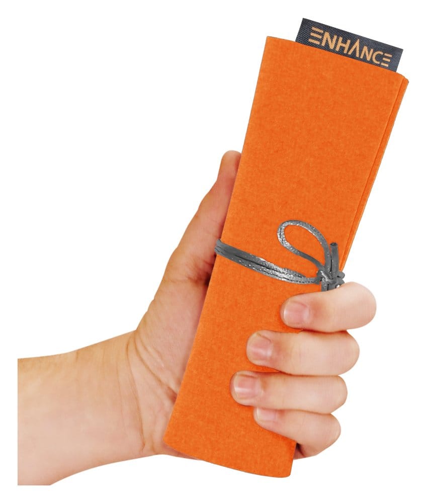Enhance Tabletop Accessories Roll on a Scroll Dice and Rolling Mat Orange