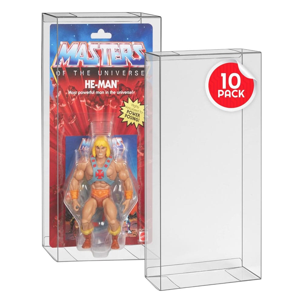 PET Protectors 10-Pack for Masters of the Universe Origins Power Posing (Carded) Box Figures