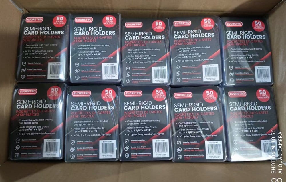 Evoretro Card Holders 200-Pack Semi-Rigid 8 x 12 cm