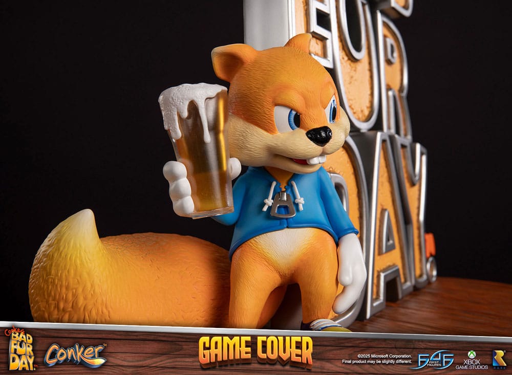 Conker's Bad Fur Day Statue Game Cover Exclusive Edition 45 cm
