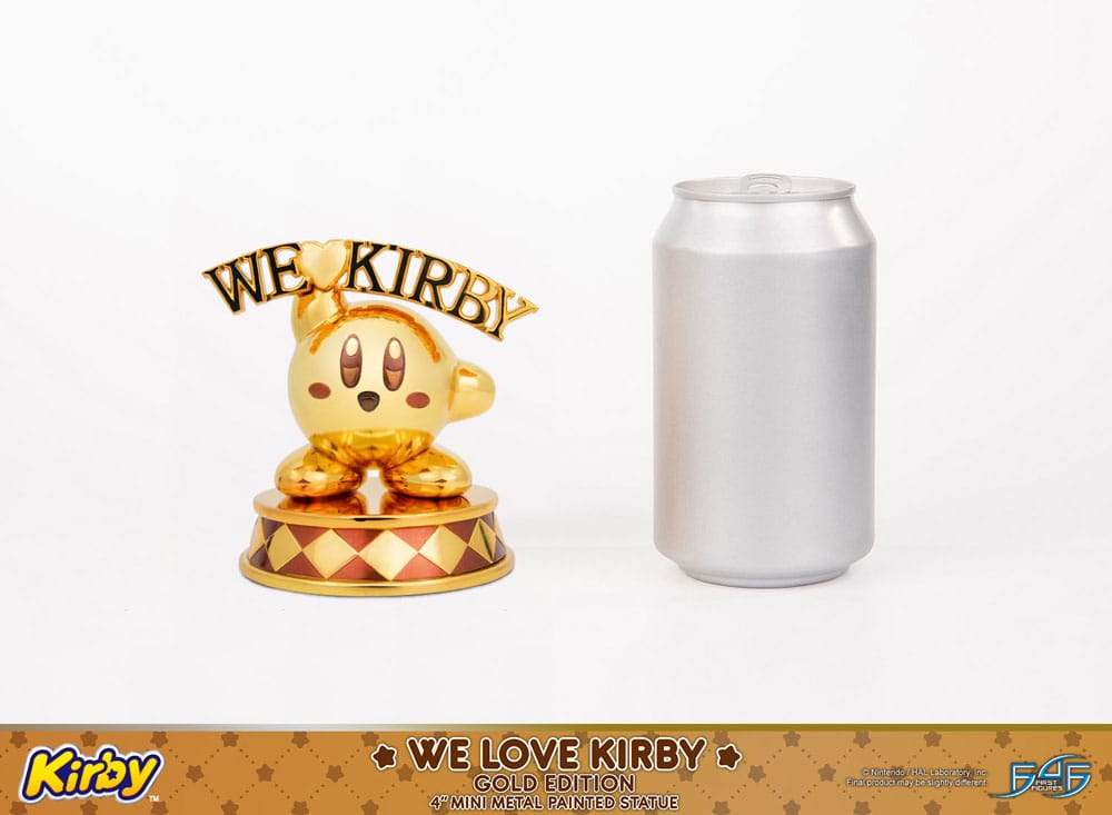 Kirby DieCast Statue We Love Kirby Gold Edition 10 cm