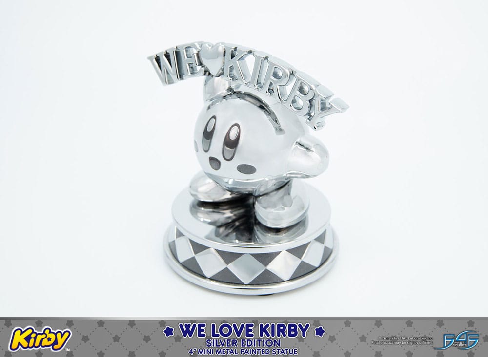 Kirby DieCast Statue We Love Kirby Silver Edition 10 cm