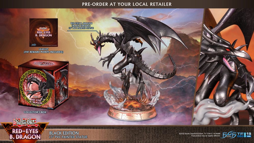 Yu-Gi-Oh! PVC Statue Red-Eyes B. Dragon Black Color 33 cm