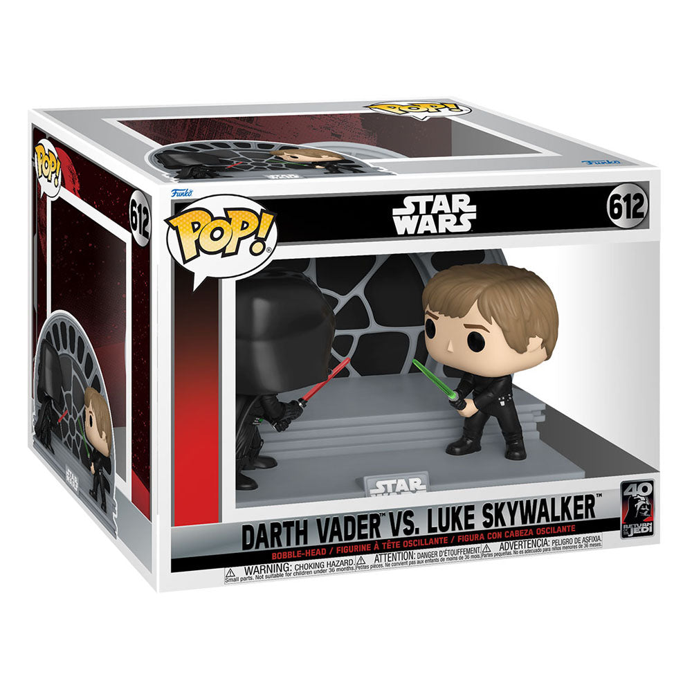POP-Moment zum 40-jährigen Jubiläum von Star Wars: Die Rückkehr der Jedi-Ritter! Vinylfiguren 2er-Pack Luke vs Vader 9 cm