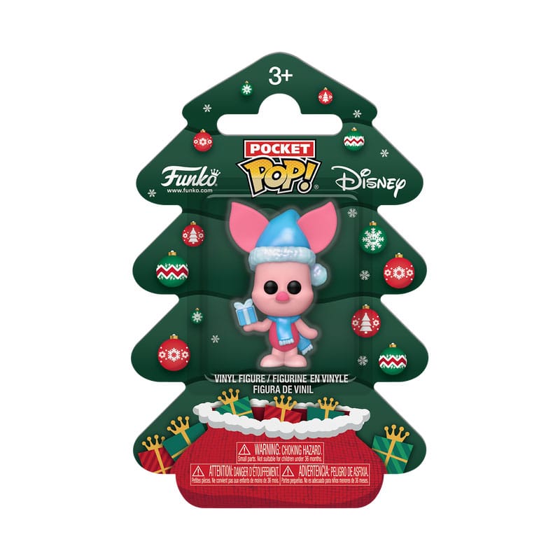 Winnie the Pooh Holiday 2025 Pocket POP! Vinyl Keychains Piglet Tree Holiday Box 4 cm