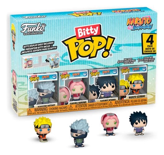 Naruto Bitty POP! Vinyl Figure 4-Pack Display (12) 2.5 cm