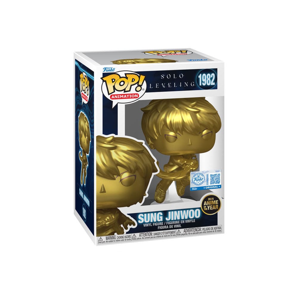 Solo Leveling Pop! Animation Vinyl Figure Sung Jinwoo (Gold) Exlcusive Edition 10 cm
