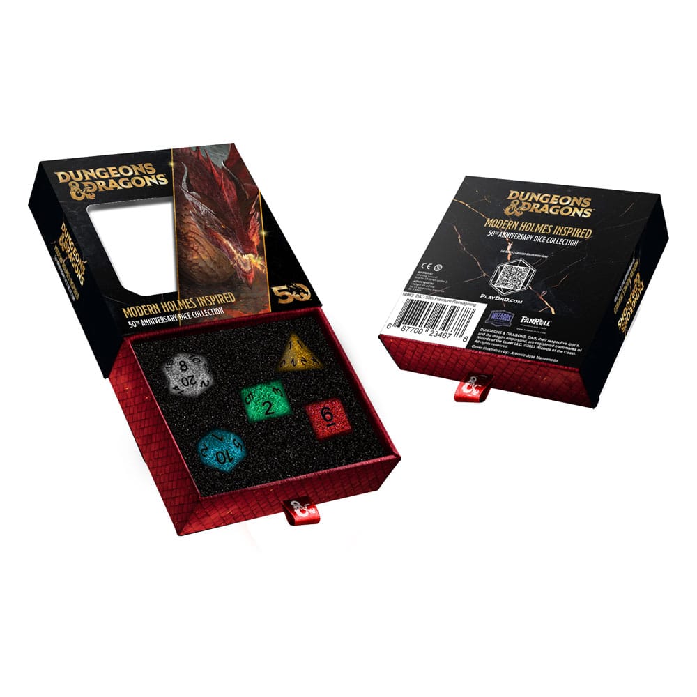 Dungeons & Dragons Dice Set 50th Anniversary: Modern Holmes Inspired