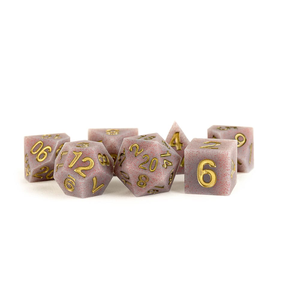 FanRoll Sharp Edge Silicone Dice Set Volcanic Soot (7)