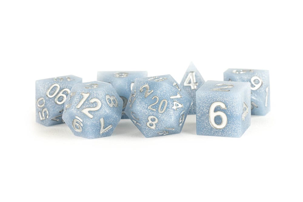 FanRoll Sharp Edge Silicone Dice Set Volcanic Soot (7)