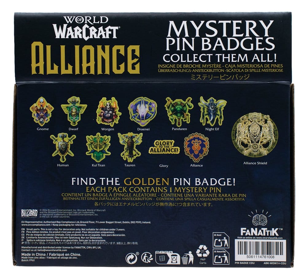World of Warcraft Alliance Pin Badges Blind Box Display (12)