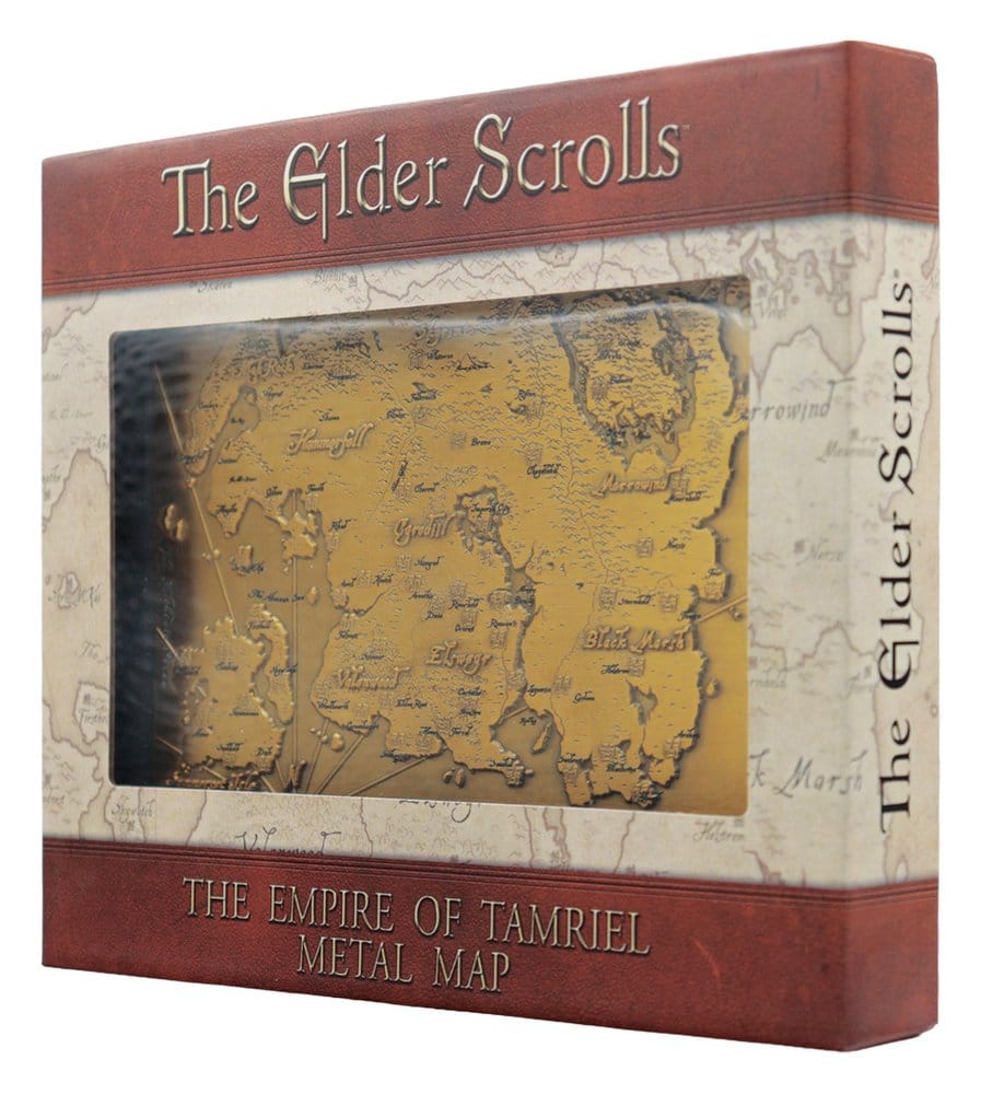 The Elder Scrolls Replica Metal Map of Tamriel Limited Edition 15 x 13 cm