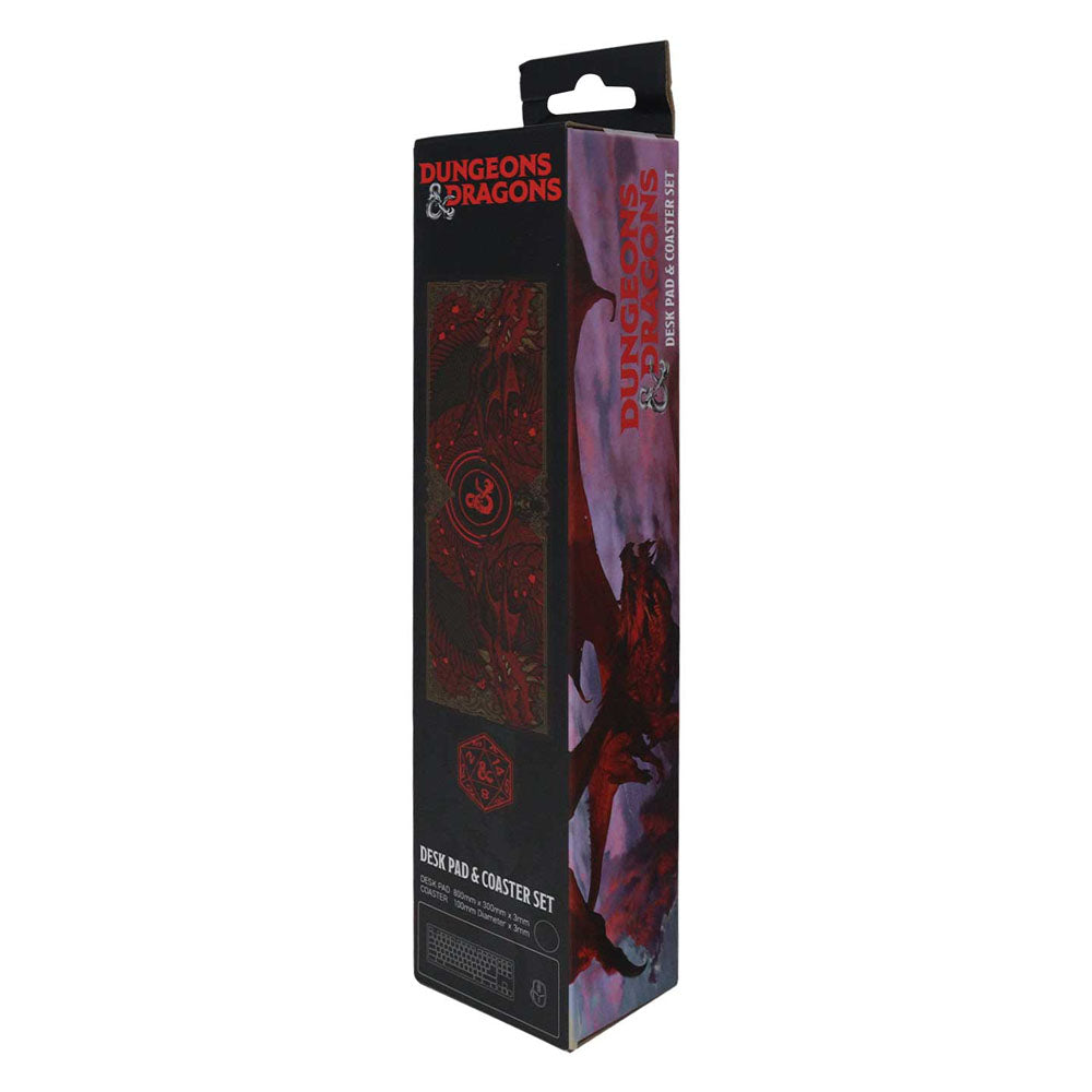Dungeons &amp; Dragons Schreibtischunterlage und Untersetzer-Set mit Grafik