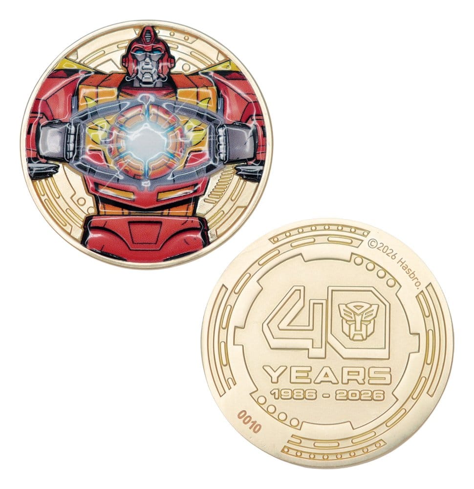 Transformers Collectable Coin The Movie 40th Anniversary Limited Edition 24k Gold Plated