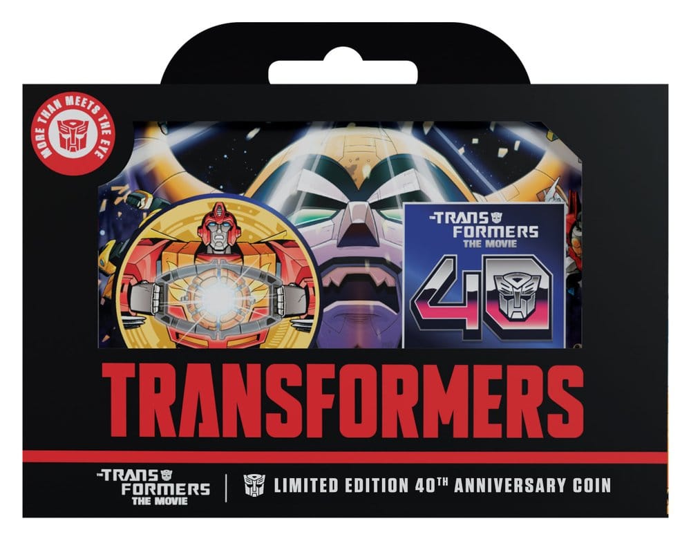 Transformers Collectable Coin The Movie 40th Anniversary Limited Edition 24k Gold Plated