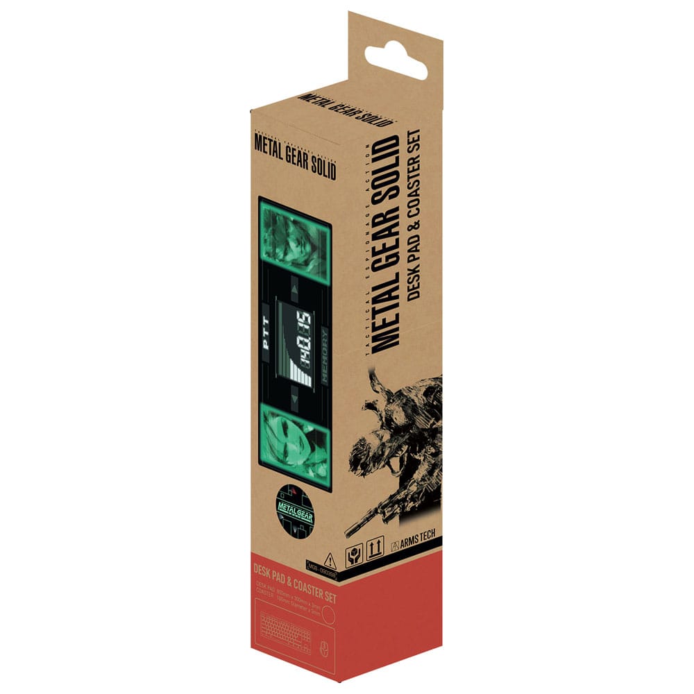 Metal Gear Solid Schreibtischunterlage und Untersetzer-Set Solid Snake x Raiden Limited Edition