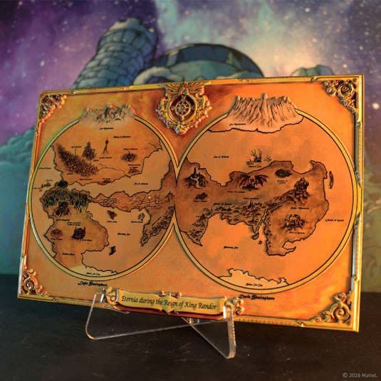 Masters of the Universe Replica Metal Map of Eternia Limited Edition 10 x 15 cm