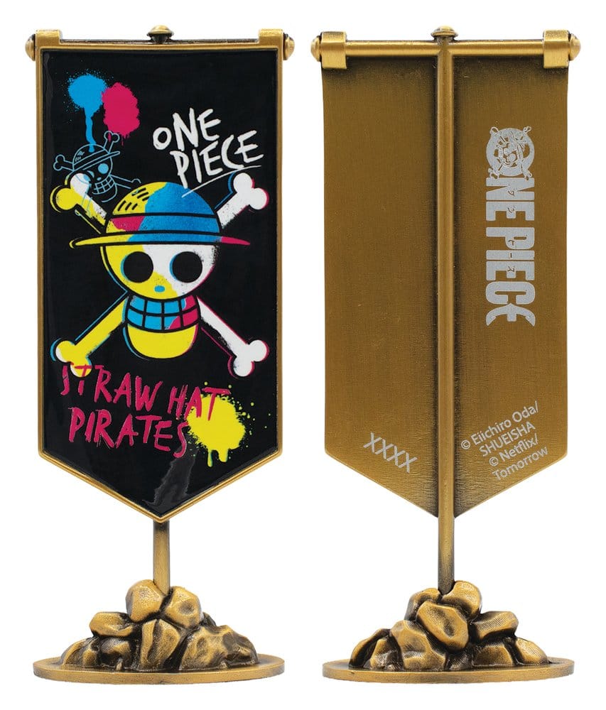 One Piece Replica Straw Hat Pirates Metal Banner 11 x 6 cm
