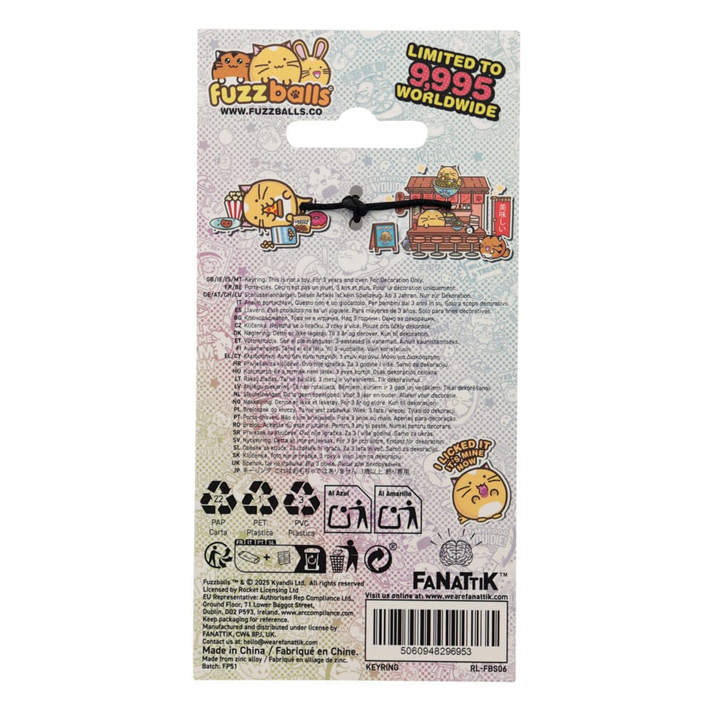 Fuzzballs Keychain Whiskey Noodles Limited Edition