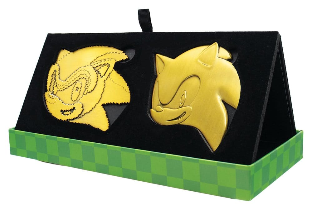 Sonic the Hedgehog Medallion Set 35th Anniversary Then & Now Limited Edition