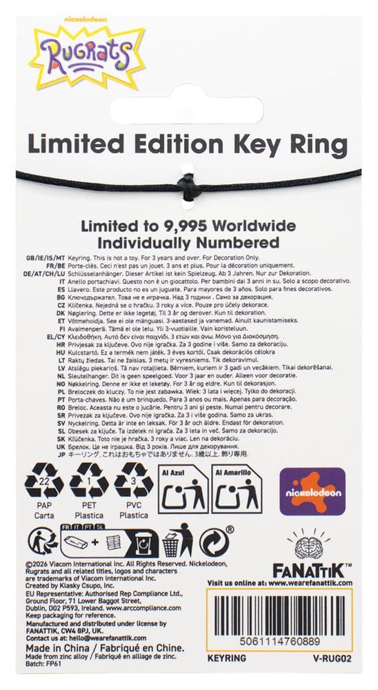 Rugrats Limited Edition 35th Anniversary Keyring
