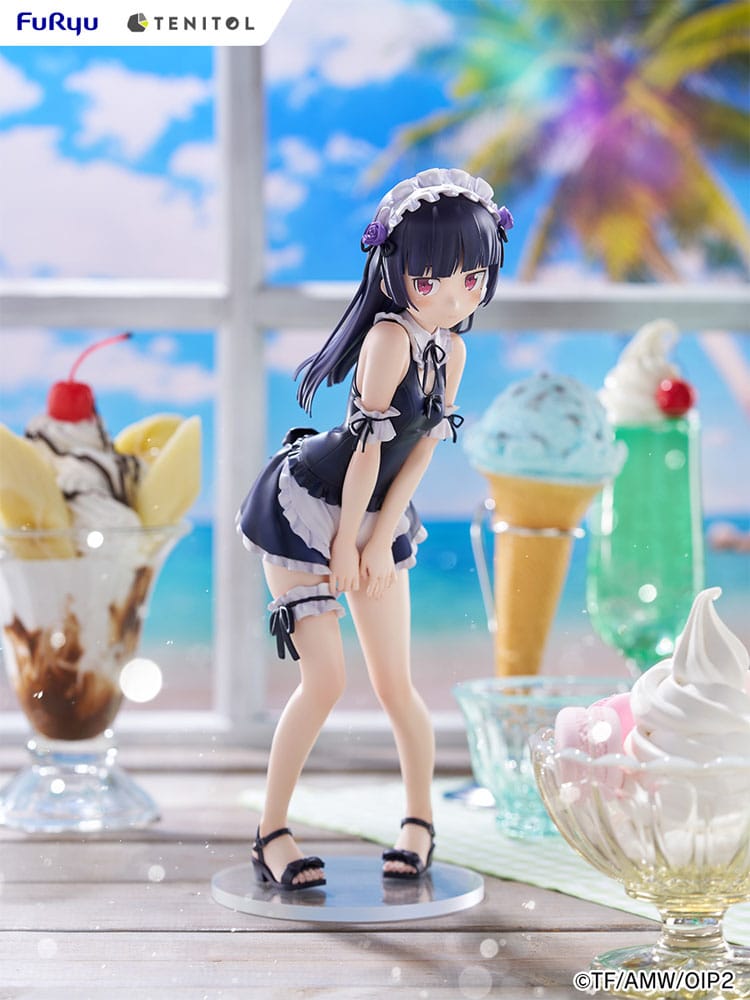 Ore no Imouto ga Konna ni Kawaii Wake ga Nai. Tenitol Tall PVC Statue Kuroneko Swimsuits Maid Ver. 27 cm