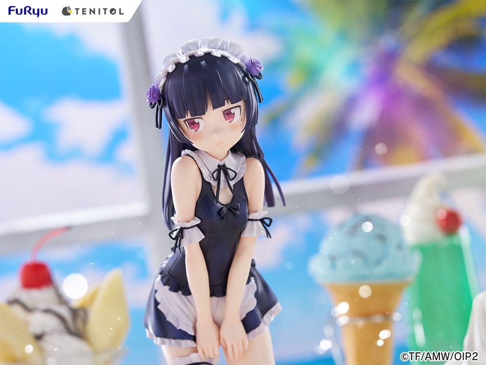 Ore no Imouto ga Konna ni Kawaii Wake ga Nai. Tenitol Tall PVC Statue Kuroneko Swimsuits Maid Ver. 27 cm