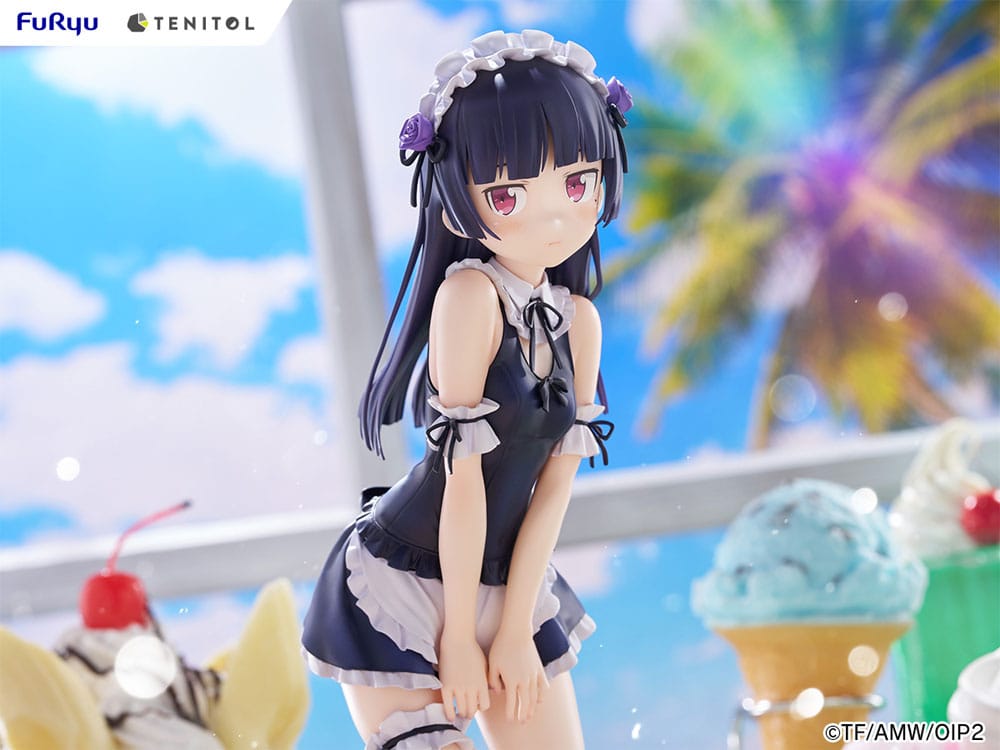 Ore no Imouto ga Konna ni Kawaii Wake ga Nai. Tenitol Tall PVC Statue Kuroneko Swimsuits Maid Ver. 27 cm