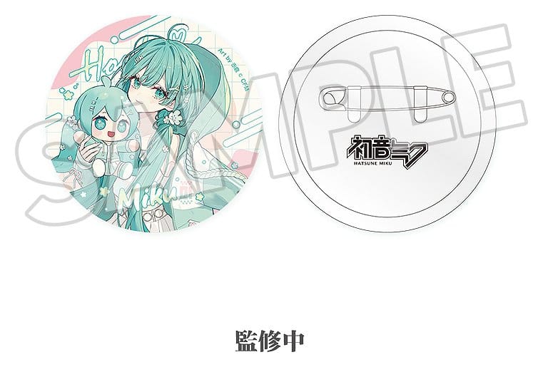 Character Vocal Series 01: Hatsune Miku Miku Hug Series Pinback Button: Flower Ver. 8 cm Display Case (10)