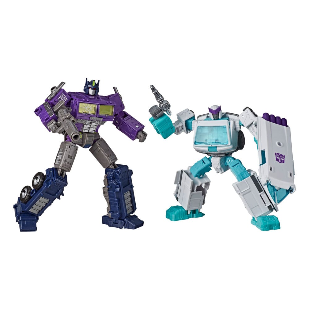 Transformers Generations Selects Action Figure 2-Pack Shattered Glass Optimus Prime (Leader Class) & Ratchet (Deluxe Cla