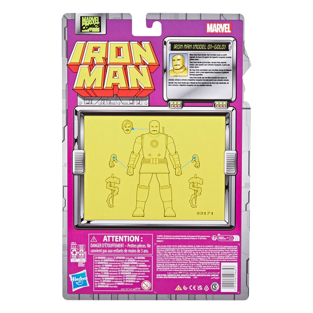 Iron Man Marvel Legends Actionfigur Iron Man (Modell 01-Gold) 15 cm