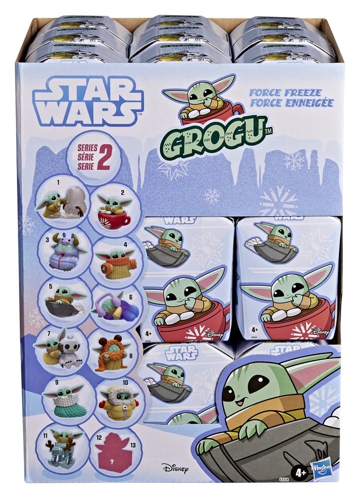 Star Wars Mini Figures 4 cm Grogu Force Freeze Series 2 Blind Box Display (24)