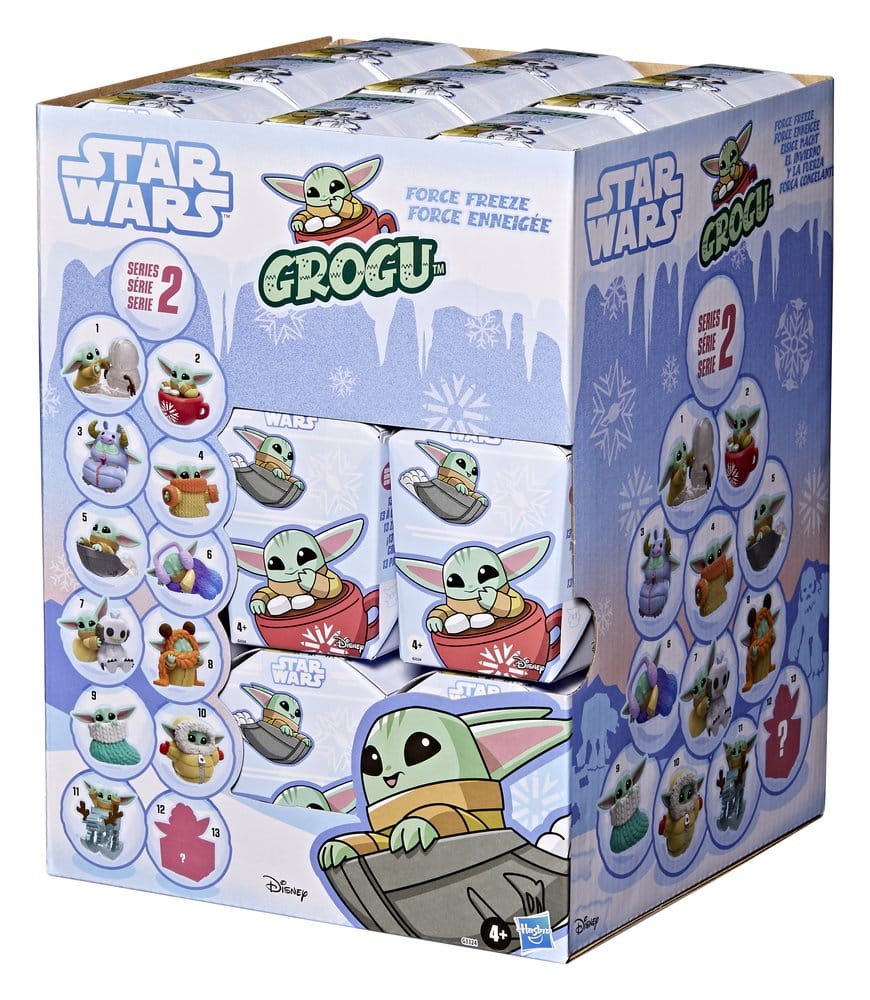 Star Wars Mini Figures 4 cm Grogu Force Freeze Series 2 Blind Box Display (24)