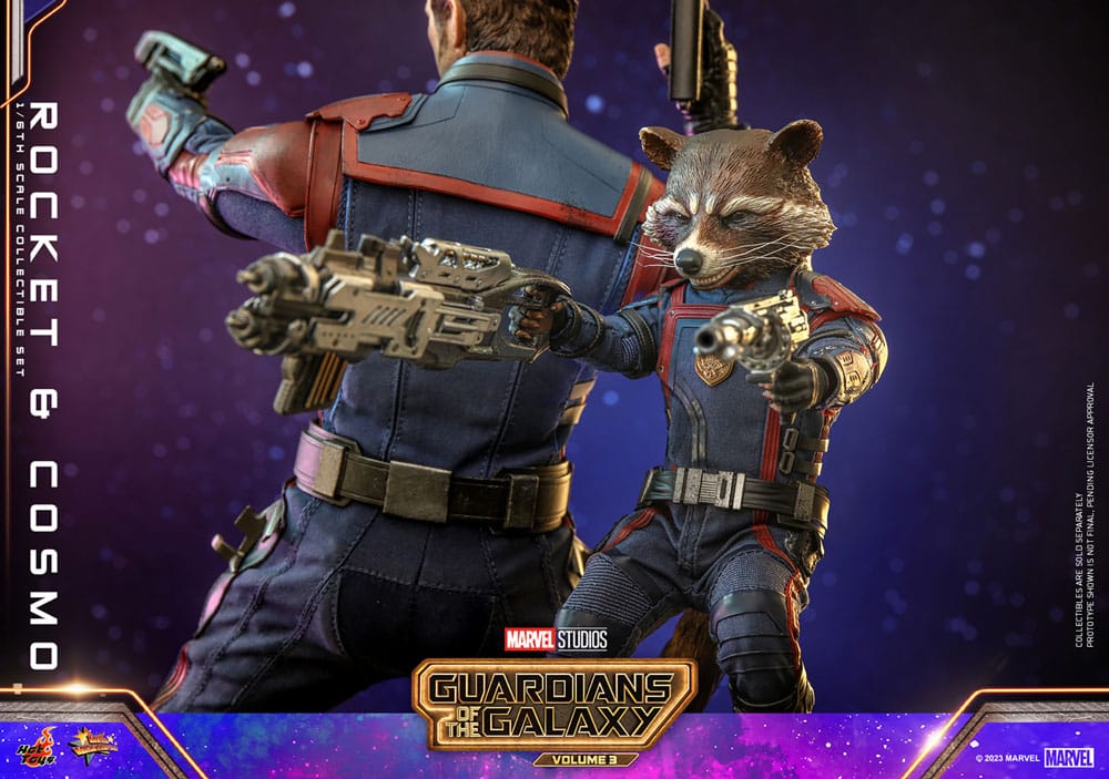 Guardians of the Galaxy Vol. 3 Movie Masterpiece Action Figure 1/6 Rocket &amp; Cosmo 16 cm