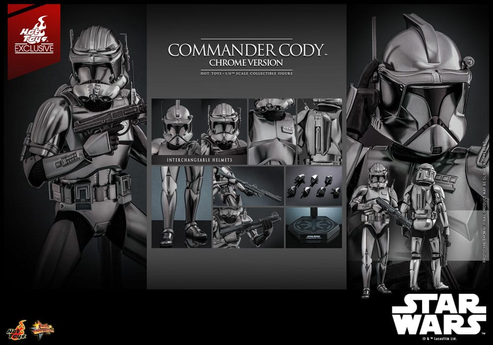 Star Wars Movie Masterpiece Actionfigur 1/6 Commander Cody (Chrome Version) Hot Toys Exclusive 30 cm