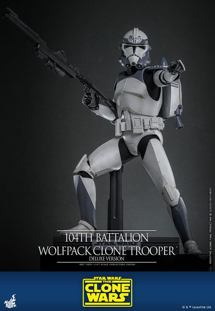 Star Wars The Clone Wars Action Figure 1/6 104th Battalion Wolfpack Clone Trooper Deluxe Version 30 cm