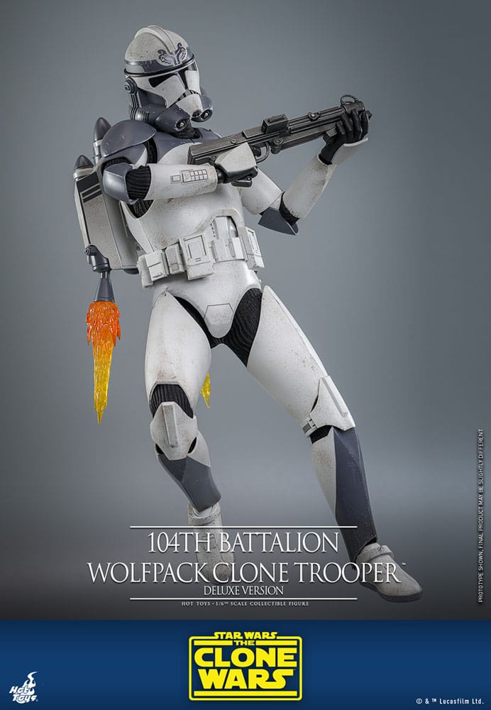 Star Wars The Clone Wars Action Figure 1/6 104th Battalion Wolfpack Clone Trooper Deluxe Version 30 cm