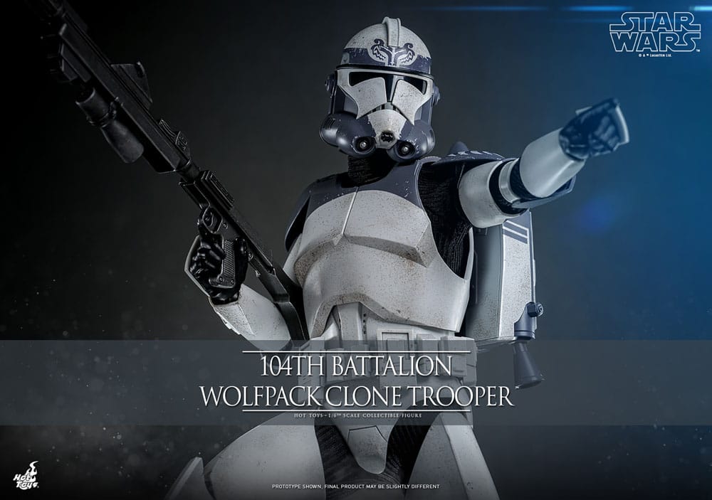 Star Wars The Clone Wars Action Figure 1/6 104th Battalion Wolfpack Clone Trooper 30 cm